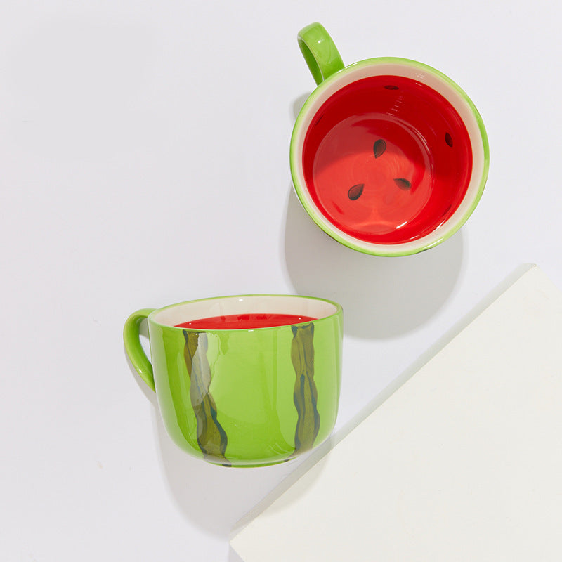 Ins Creative Ceramic Watermelon Cup Cute