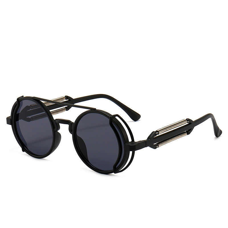 Hollow Out Round Frame Punk Sunglasses