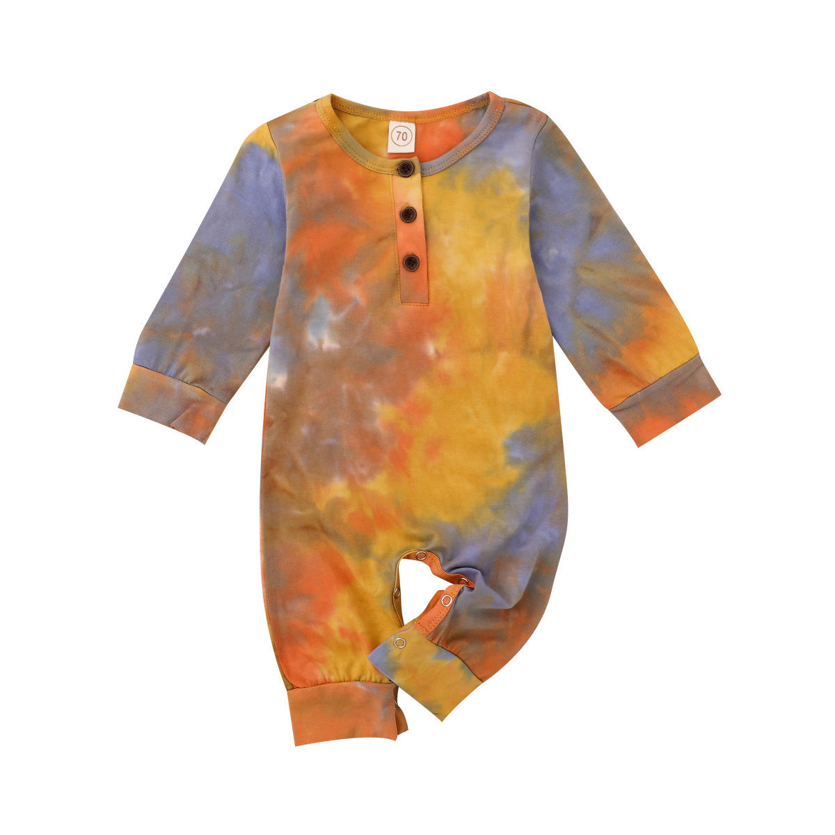 Tie-dyed romper long romper Infant Baby