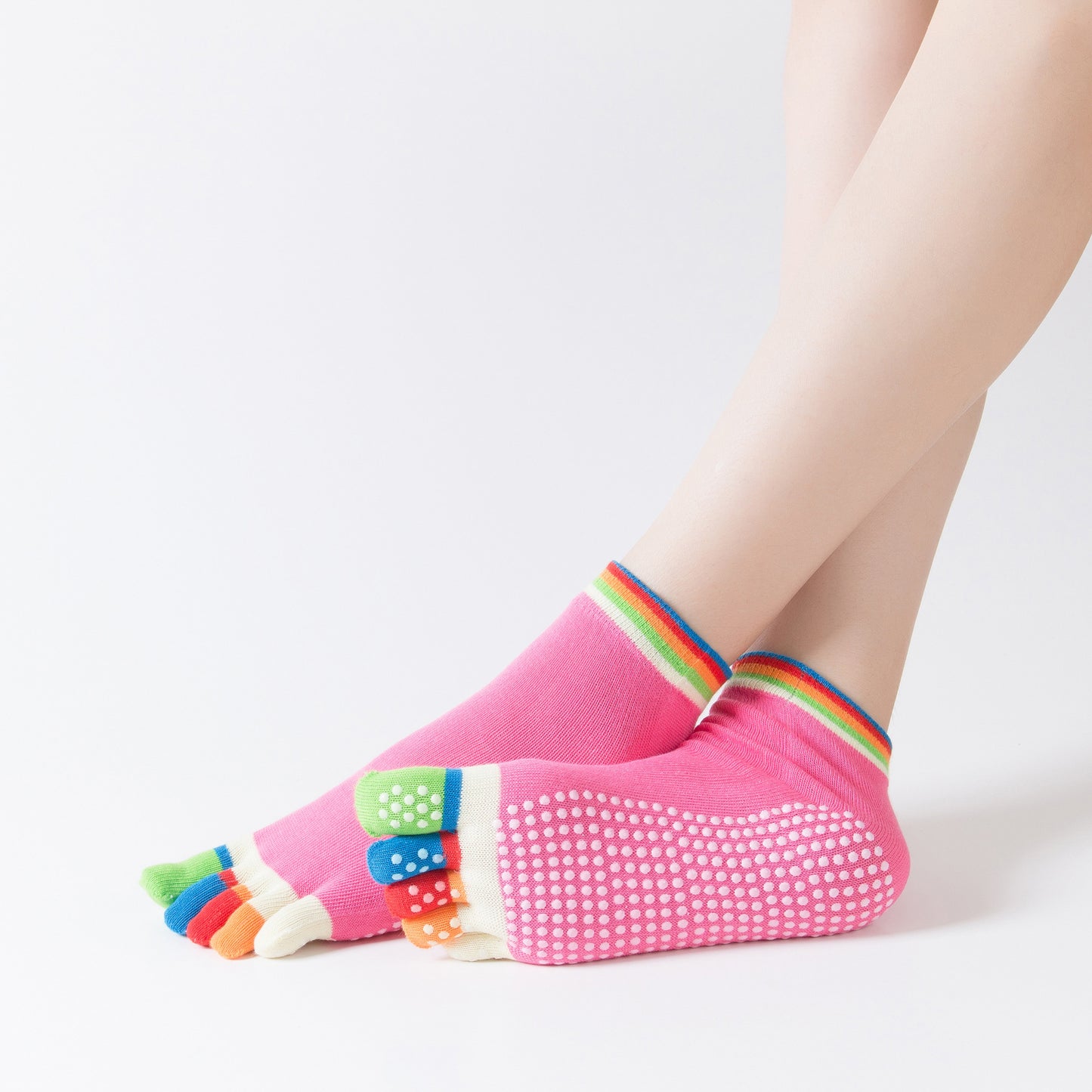 SpringSummerAutumnAnd Winter Seasons To Wear Sports DispensingLadies Color Toe Five-Toed ShortTubeYoga Socks