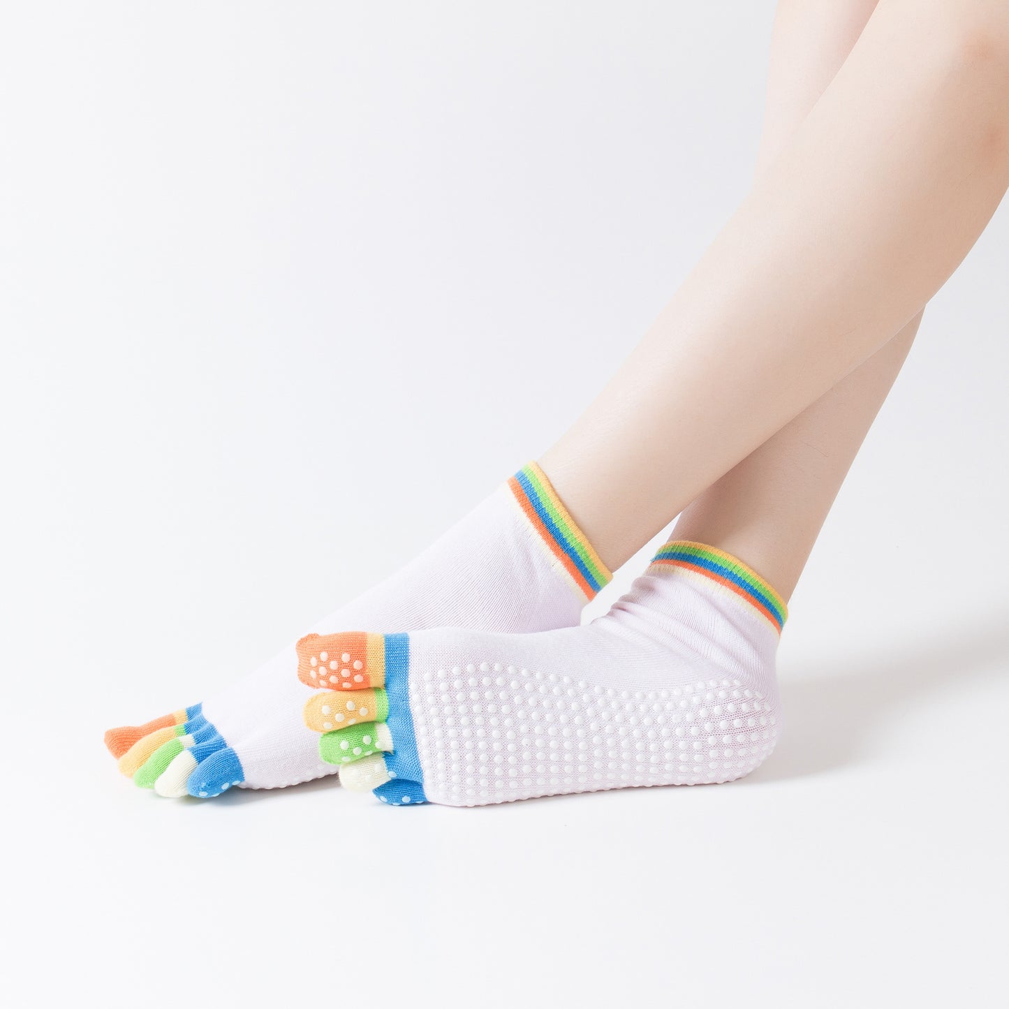 SpringSummerAutumnAnd Winter Seasons To Wear Sports DispensingLadies Color Toe Five-Toed ShortTubeYoga Socks