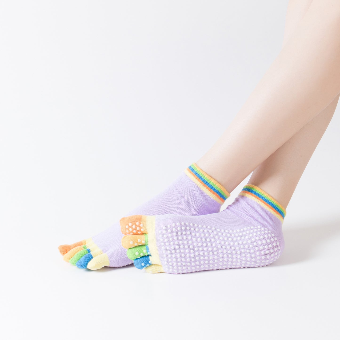 SpringSummerAutumnAnd Winter Seasons To Wear Sports DispensingLadies Color Toe Five-Toed ShortTubeYoga Socks