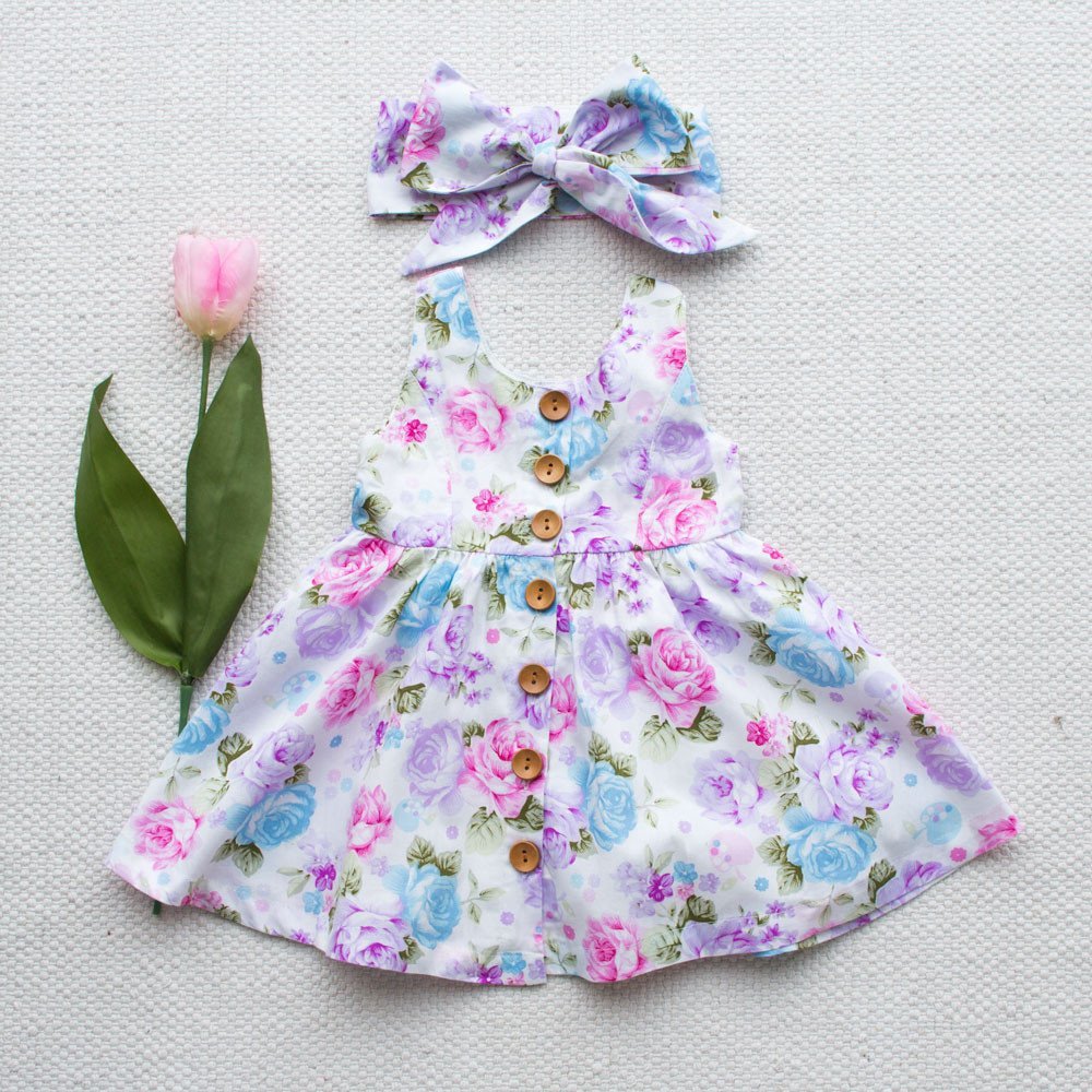 Children's Flower Summer Top European And American Princess Skirt Girl Frock