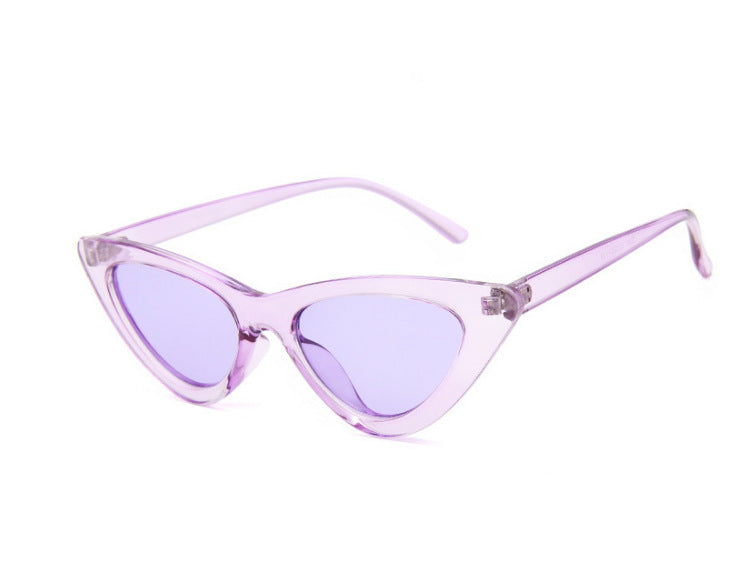 Retro Triangle Cat Eye Net Red Sunglasses