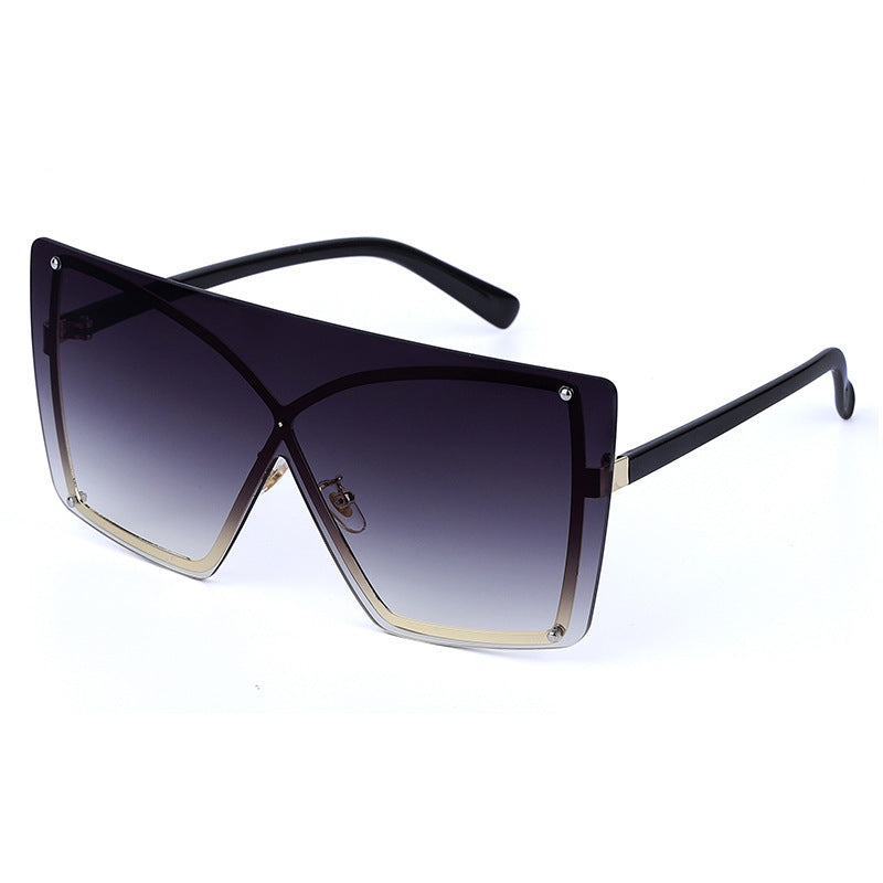 Fashion Oversized Sunglasses Women Rimless Square Sun