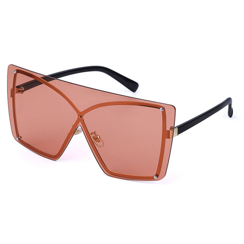 Fashion Oversized Sunglasses Women Rimless Square Sun