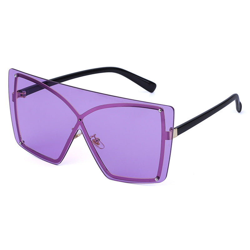 Fashion Oversized Sunglasses Women Rimless Square Sun