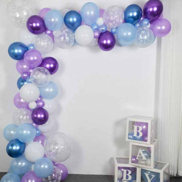 Garland Arch Kit Birthday Party Ice Snow Queen Latex Balloons Chain Baby Shower Decoration Globos