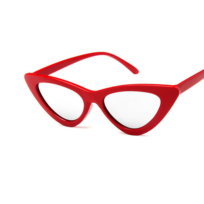 Retro Triangle Cat Eye Net Red Sunglasses