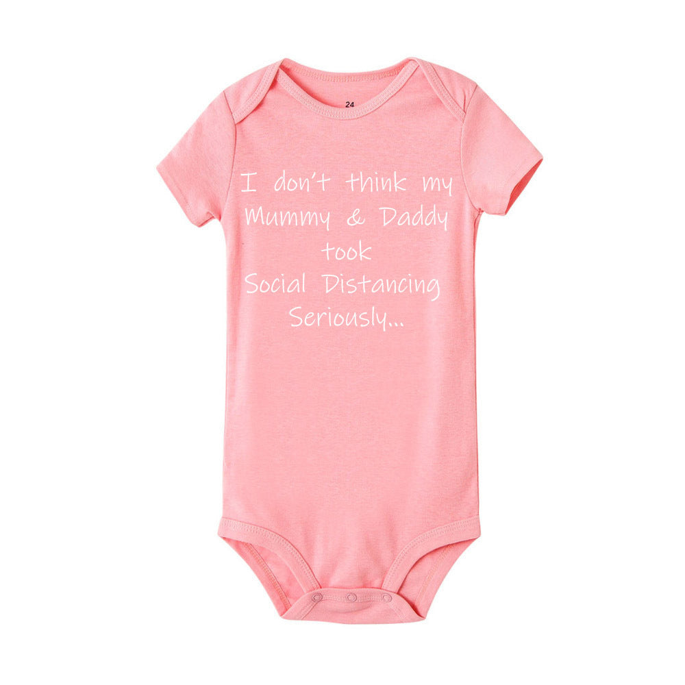 Baby print triangle romper children's short romper
