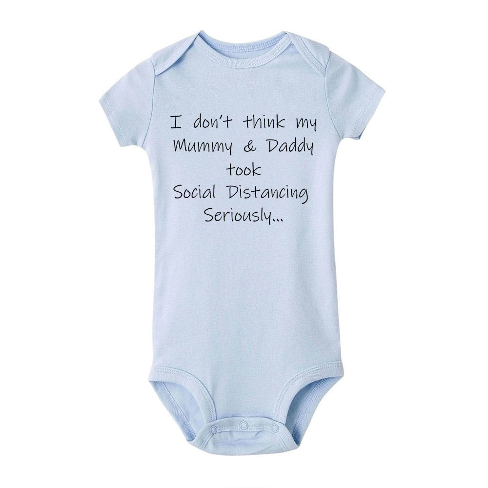Baby print triangle romper children's short romper
