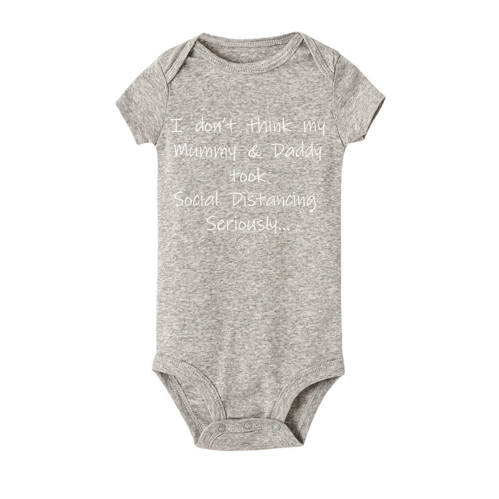 Baby print triangle romper children's short romper