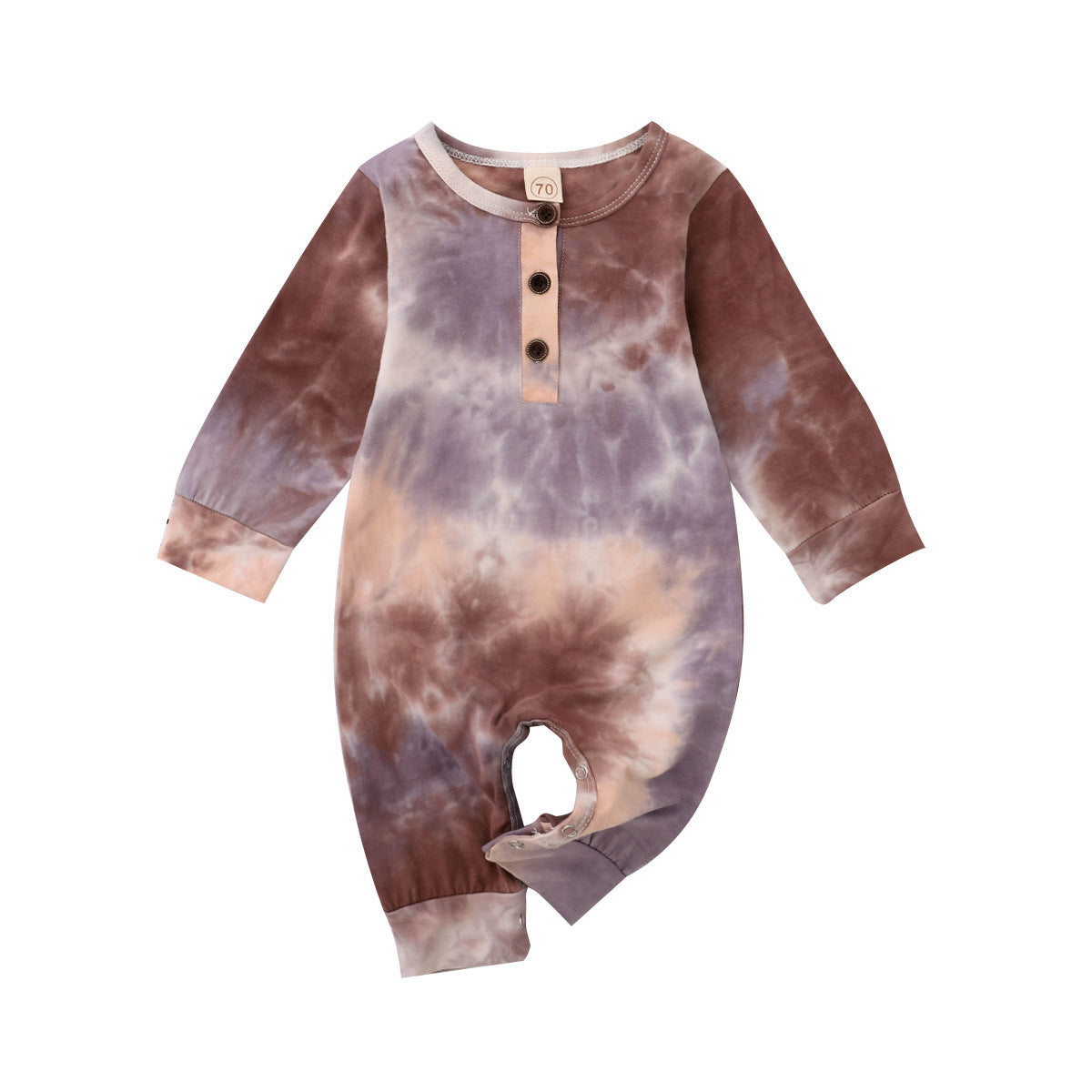 Tie-dyed romper long romper Infant Baby