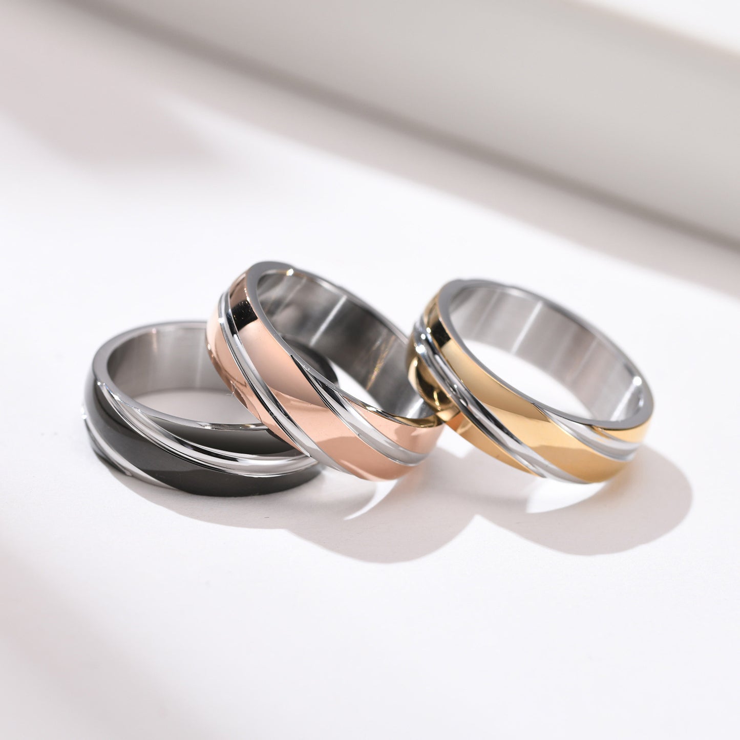 Stainless Steel Simple Style Men's Ring
