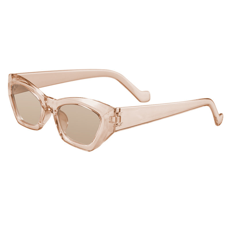 Cat Eye Polygon Sunglasses Female Net Red Jelly Color
