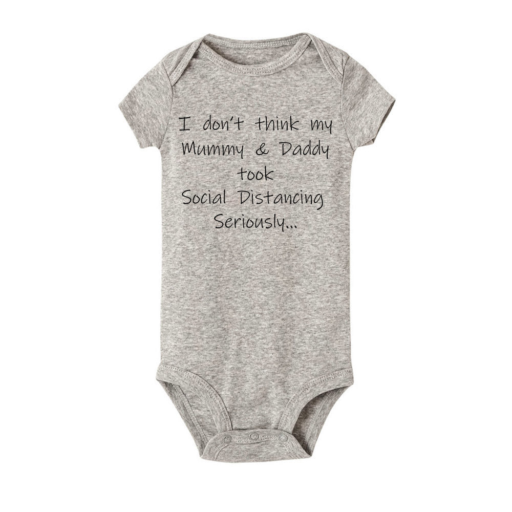 Baby print triangle romper children's short romper