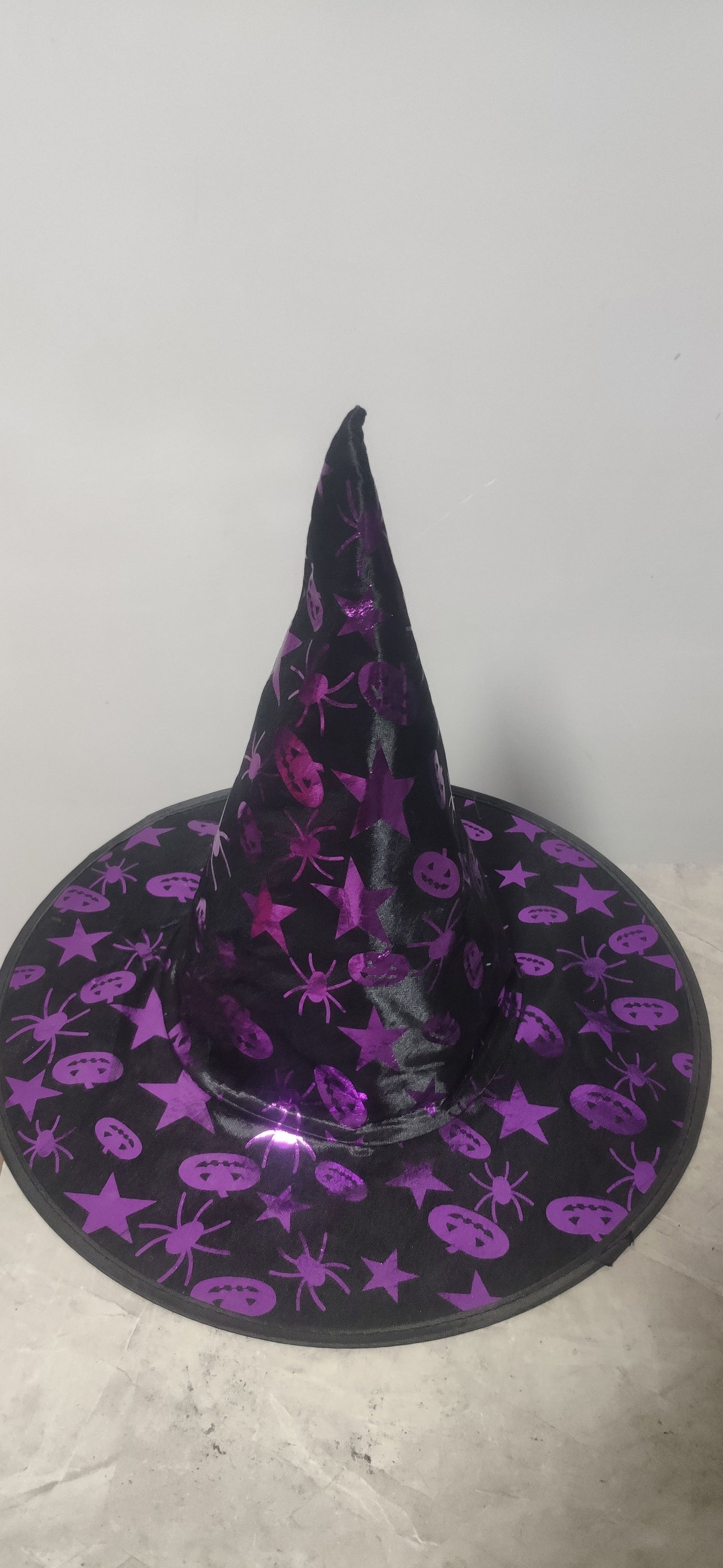 Witch Hat Halloween Black Polyester Ball Up Costume Party