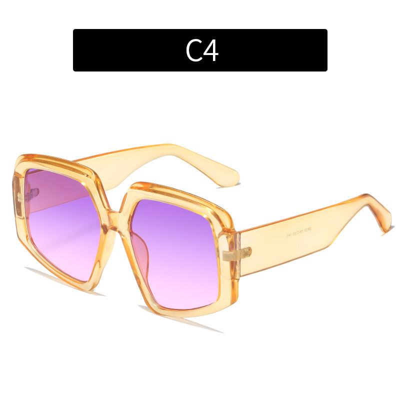 Personality Colorful Sunglasses Women European And America