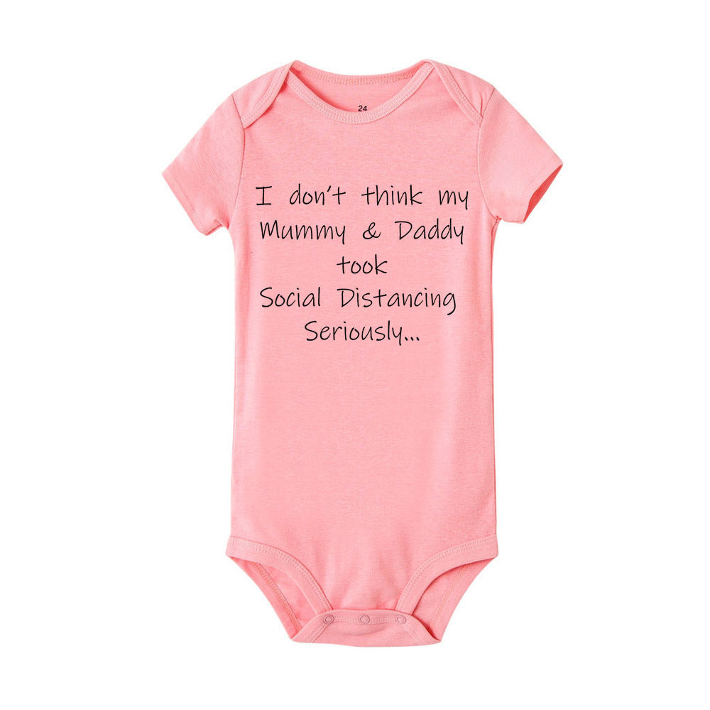 Baby print triangle romper children's short romper