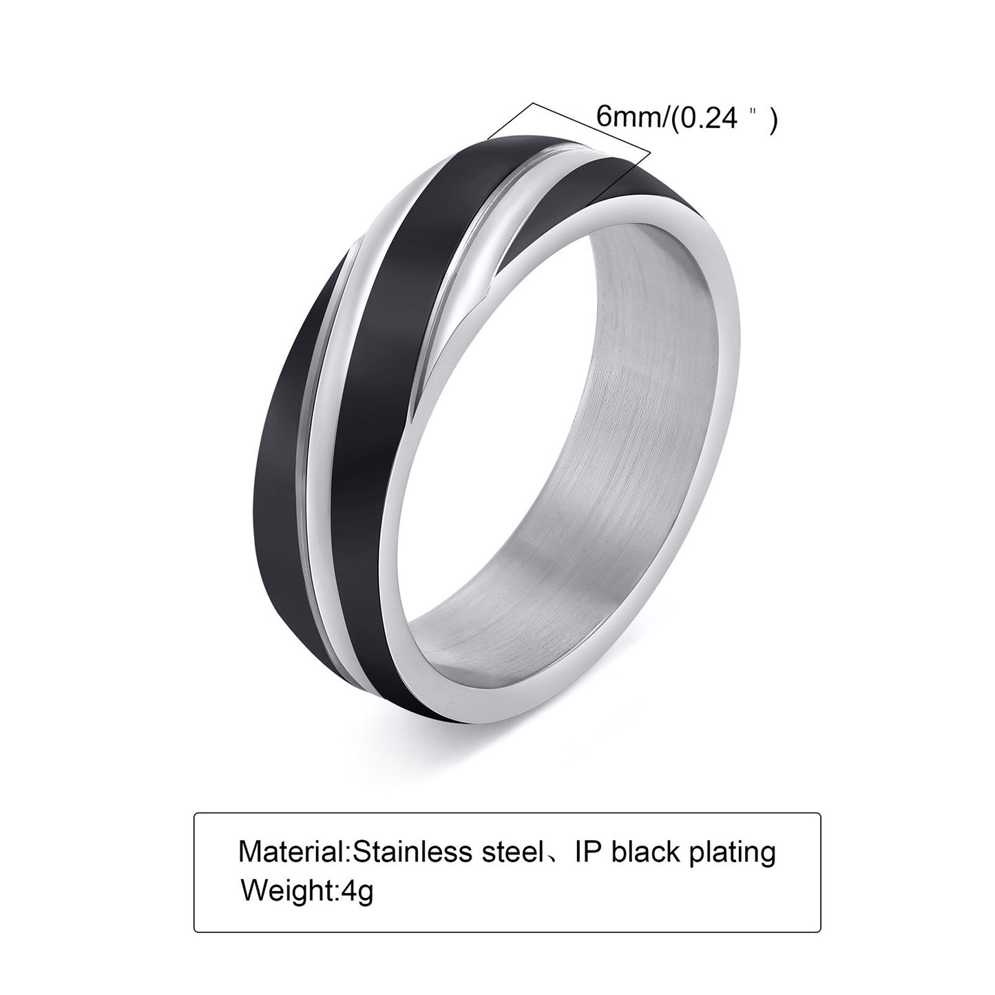 Stainless Steel Simple Style Men's Ring