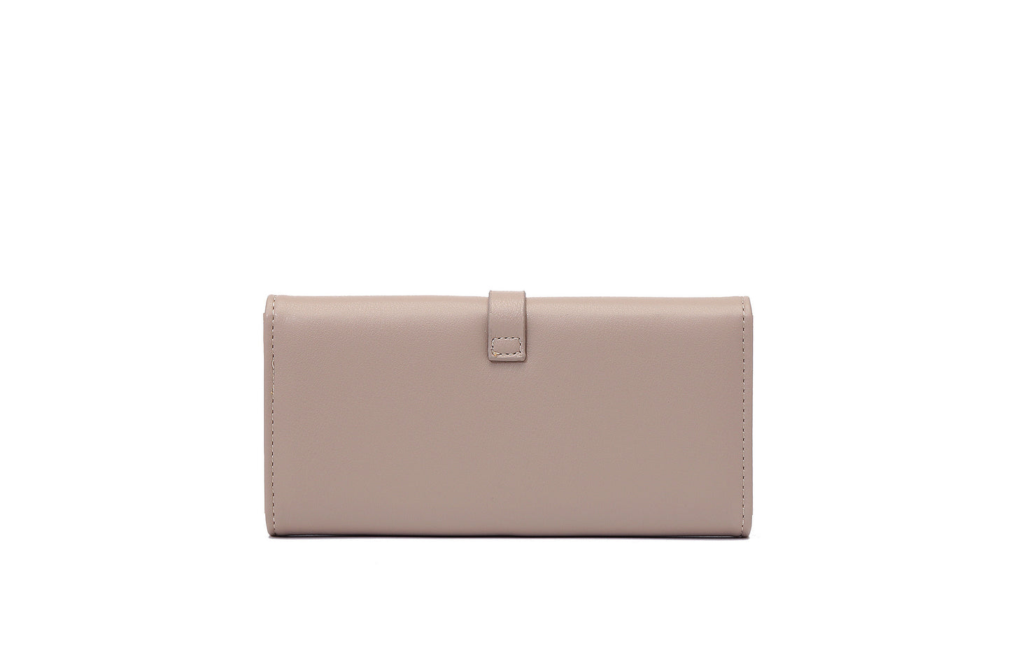 Long Metal Buckle Simple Tri-fold Clutch