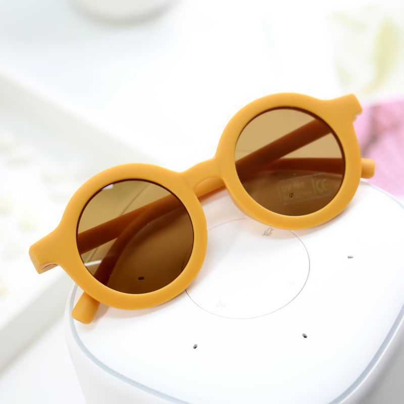 Children's Sunglasses Baby 1-5 Years Old Retro Korean Version Cute Sunscreen