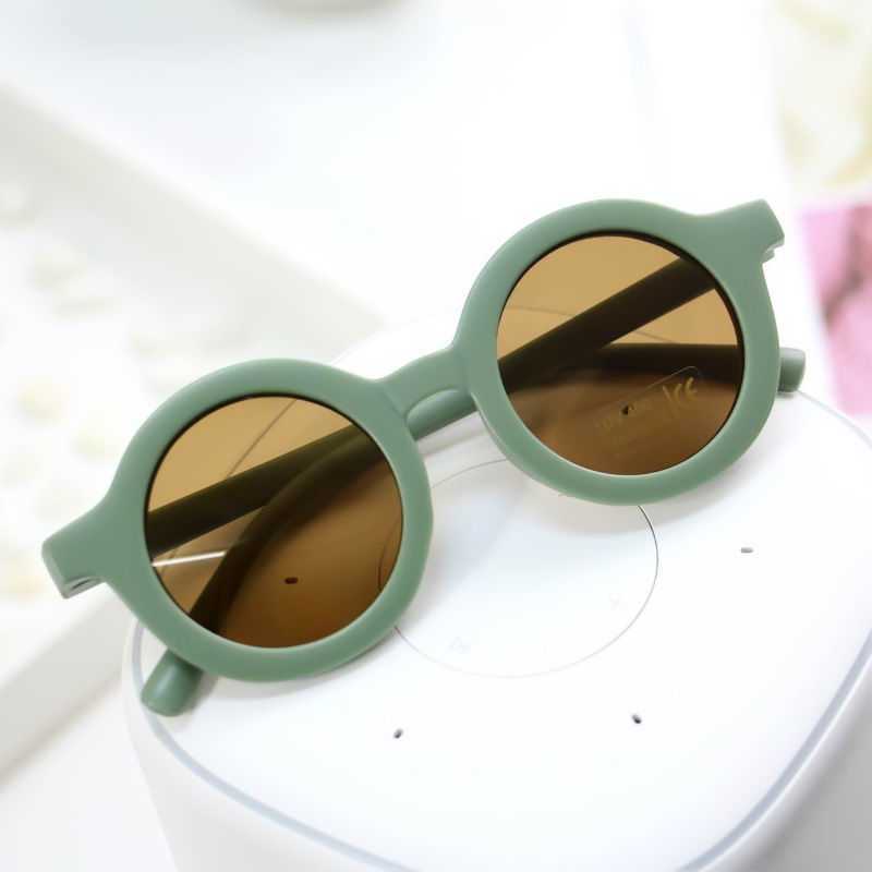Children's Sunglasses Baby 1-5 Years Old Retro Korean Version Cute Sunscreen