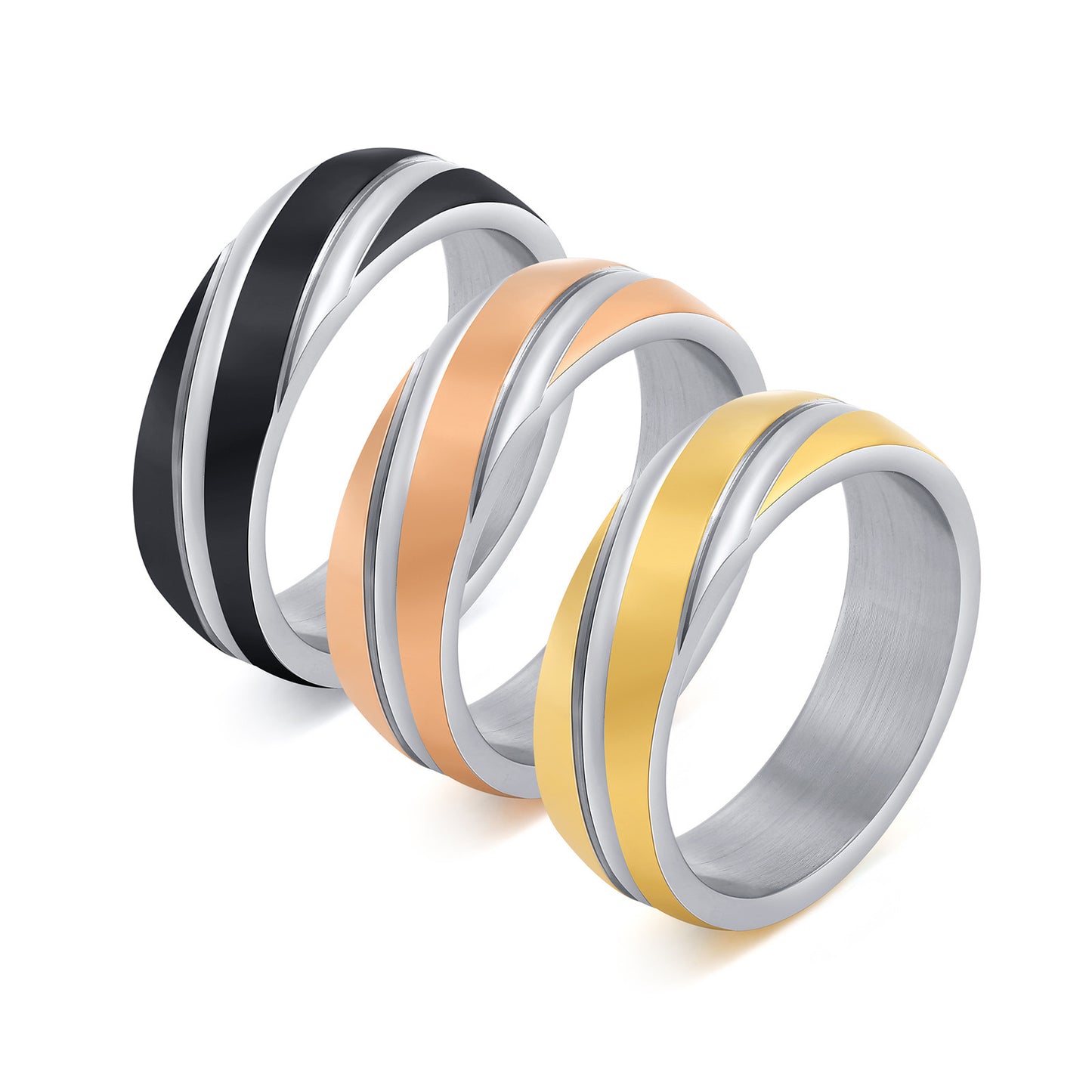 Stainless Steel Simple Style Men's Ring
