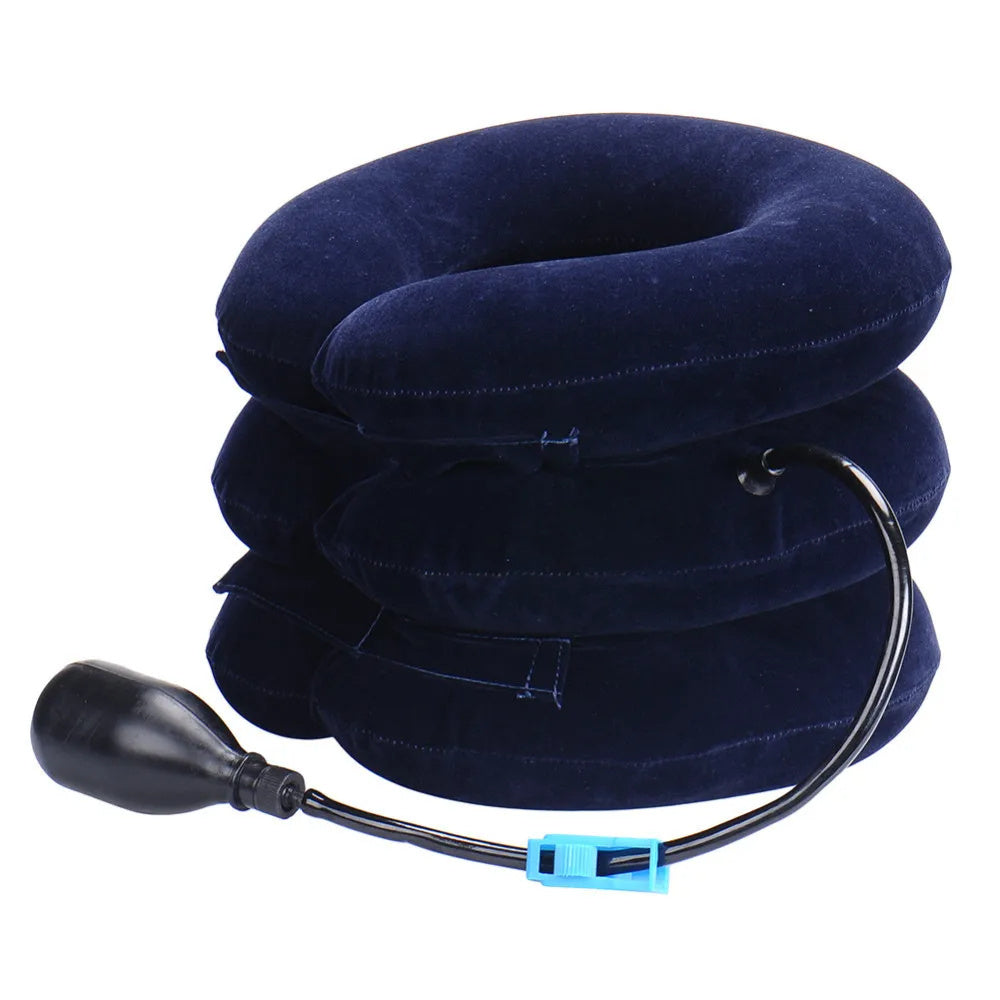 Neck Support Cushion Inflatable Air Cervical Neck Traction Device Body Relaxing Tractor Support Massage NECK Pillow