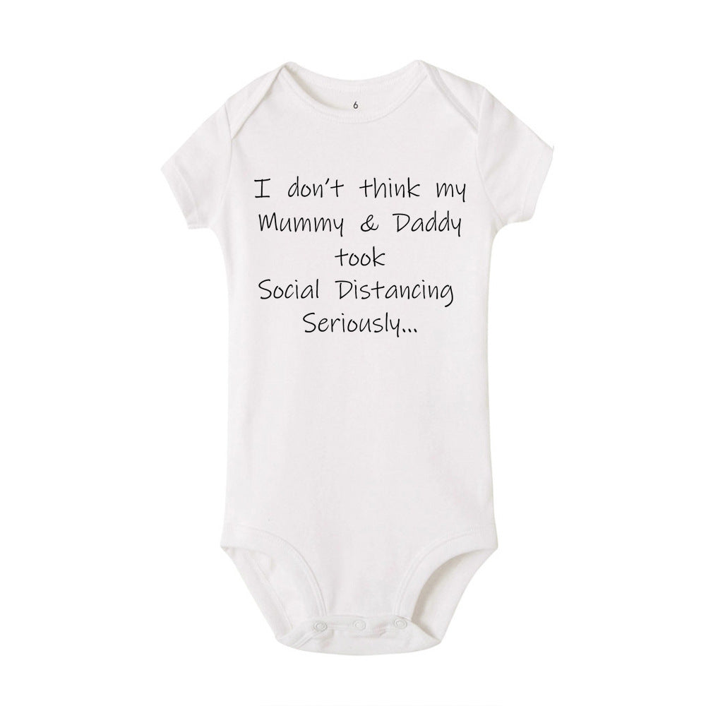 Baby print triangle romper children's short romper
