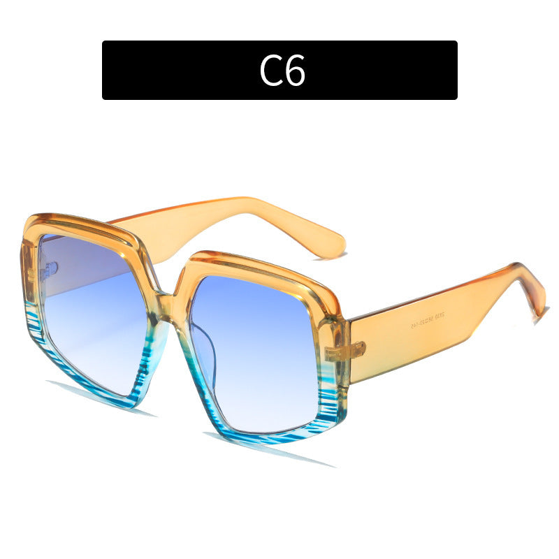 Personality Colorful Sunglasses Women European And America
