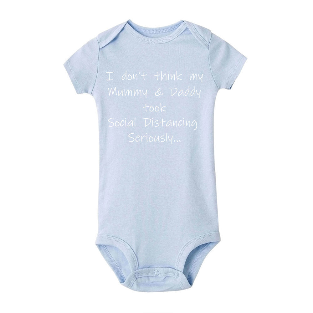 Baby print triangle romper children's short romper