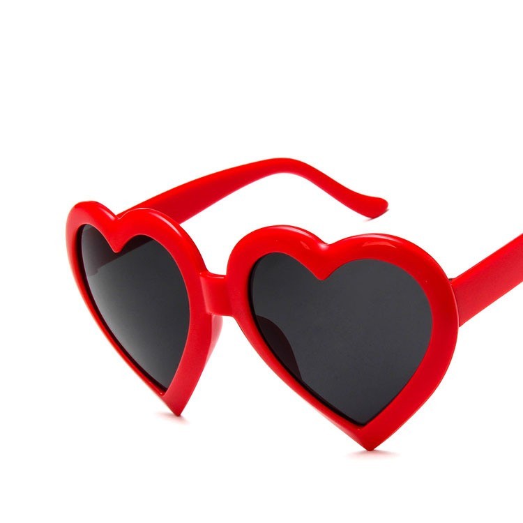 Heart-shaped Sunglasses Colorful Sunglasses Peach Heart Sunglasses