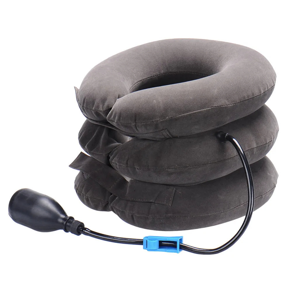 Neck Support Cushion Inflatable Air Cervical Neck Traction Device Body Relaxing Tractor Support Massage NECK Pillow