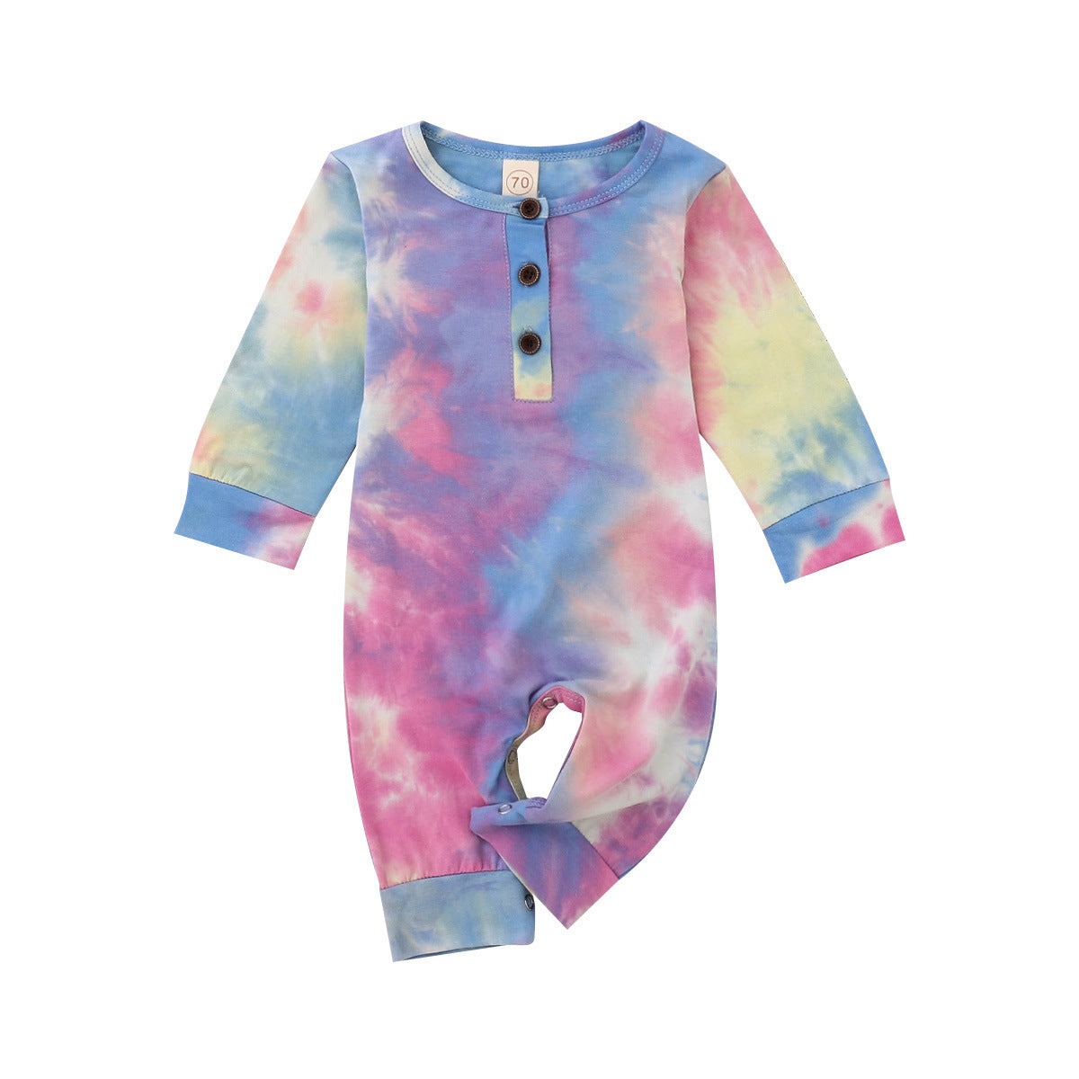 Tie-dyed romper long romper Infant Baby