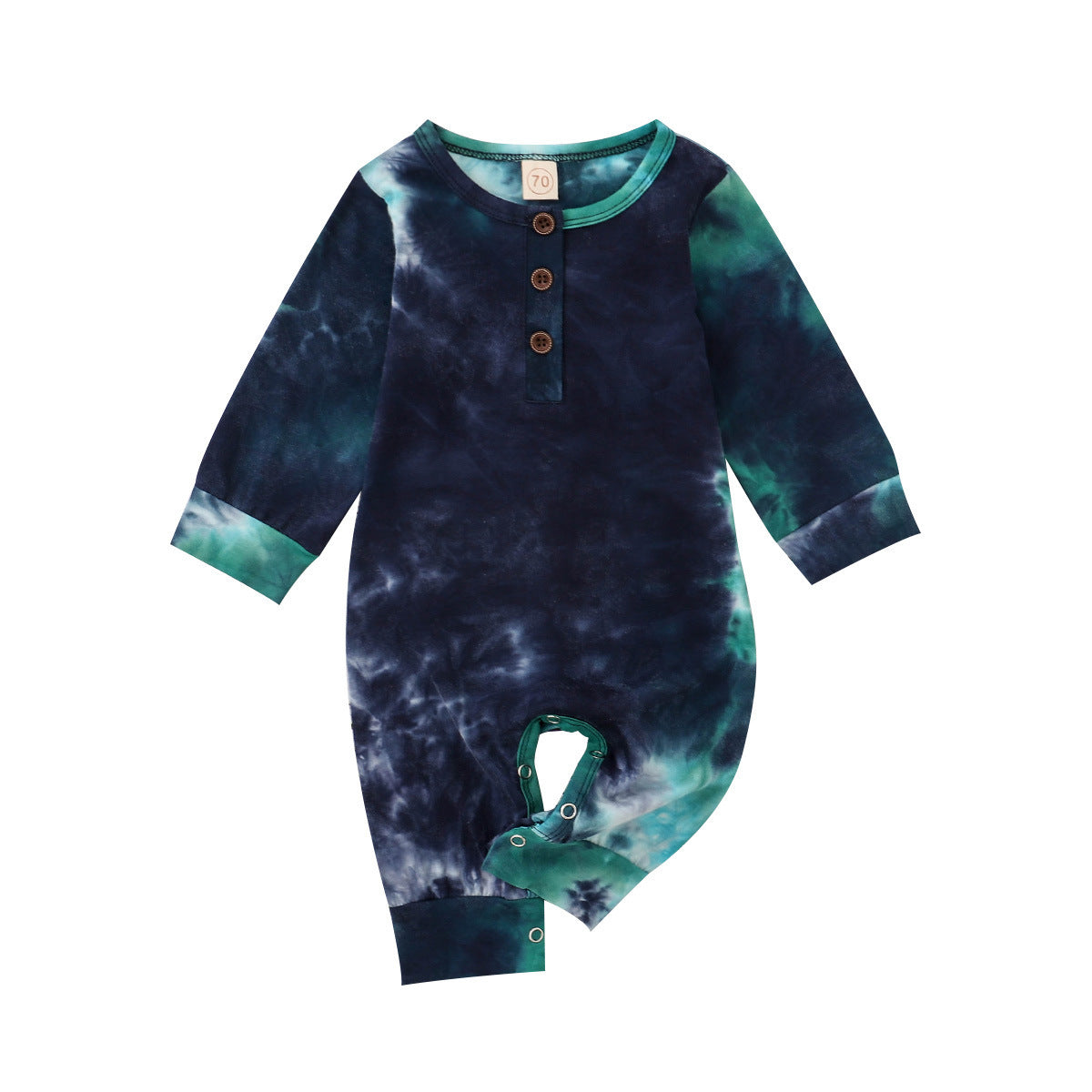 Tie-dyed romper long romper Infant Baby