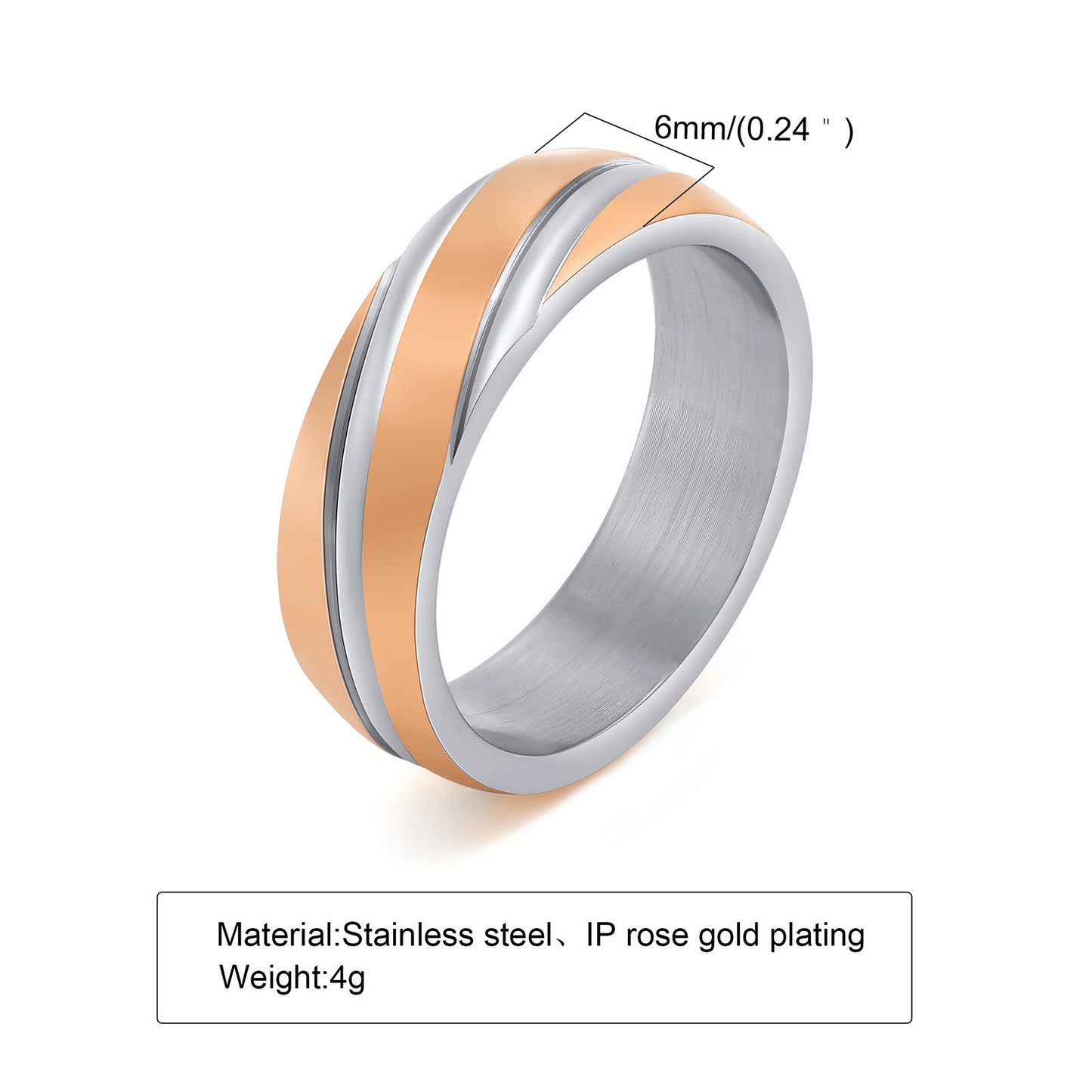 Stainless Steel Simple Style Men's Ring