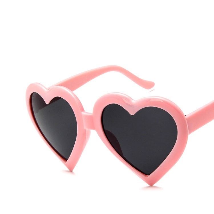Heart-shaped Sunglasses Colorful Sunglasses Peach Heart Sunglasses