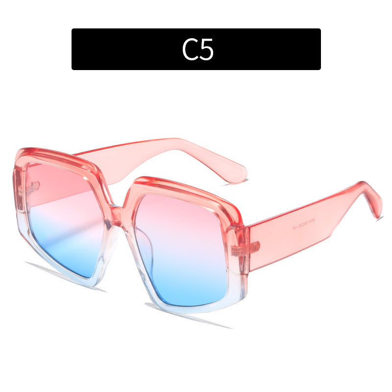 Personality Colorful Sunglasses Women European And America