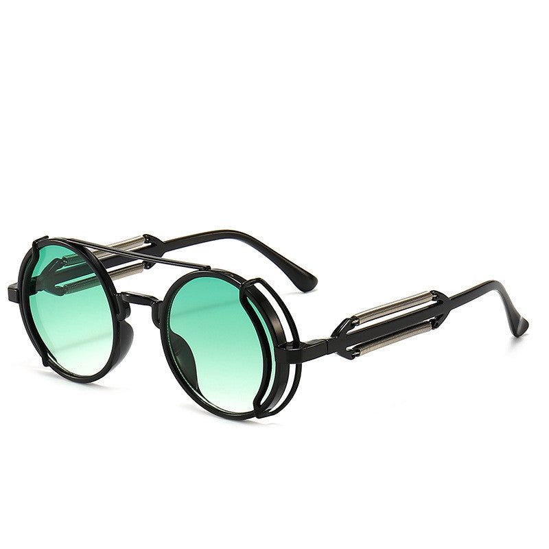 Hollow Out Round Frame Punk Sunglasses