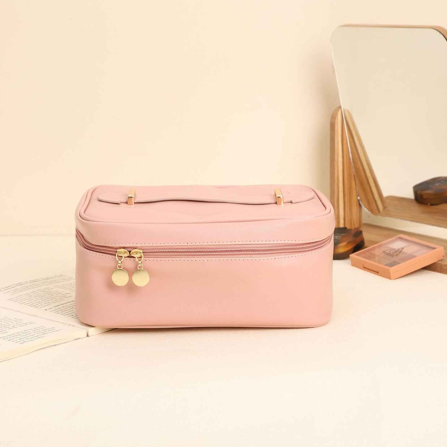 Large Capacity PU Waterproof Student Portable Portable Toiletry Bag