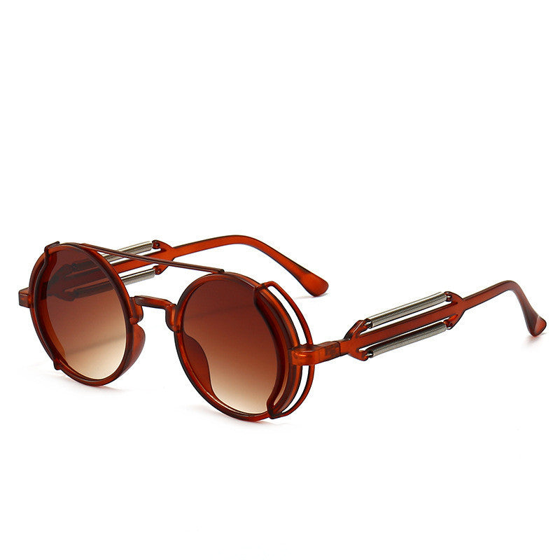 Hollow Out Round Frame Punk Sunglasses