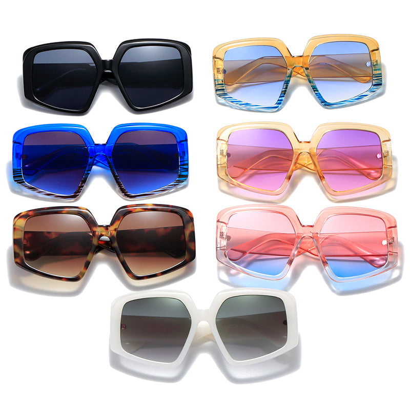 Personality Colorful Sunglasses Women European And America
