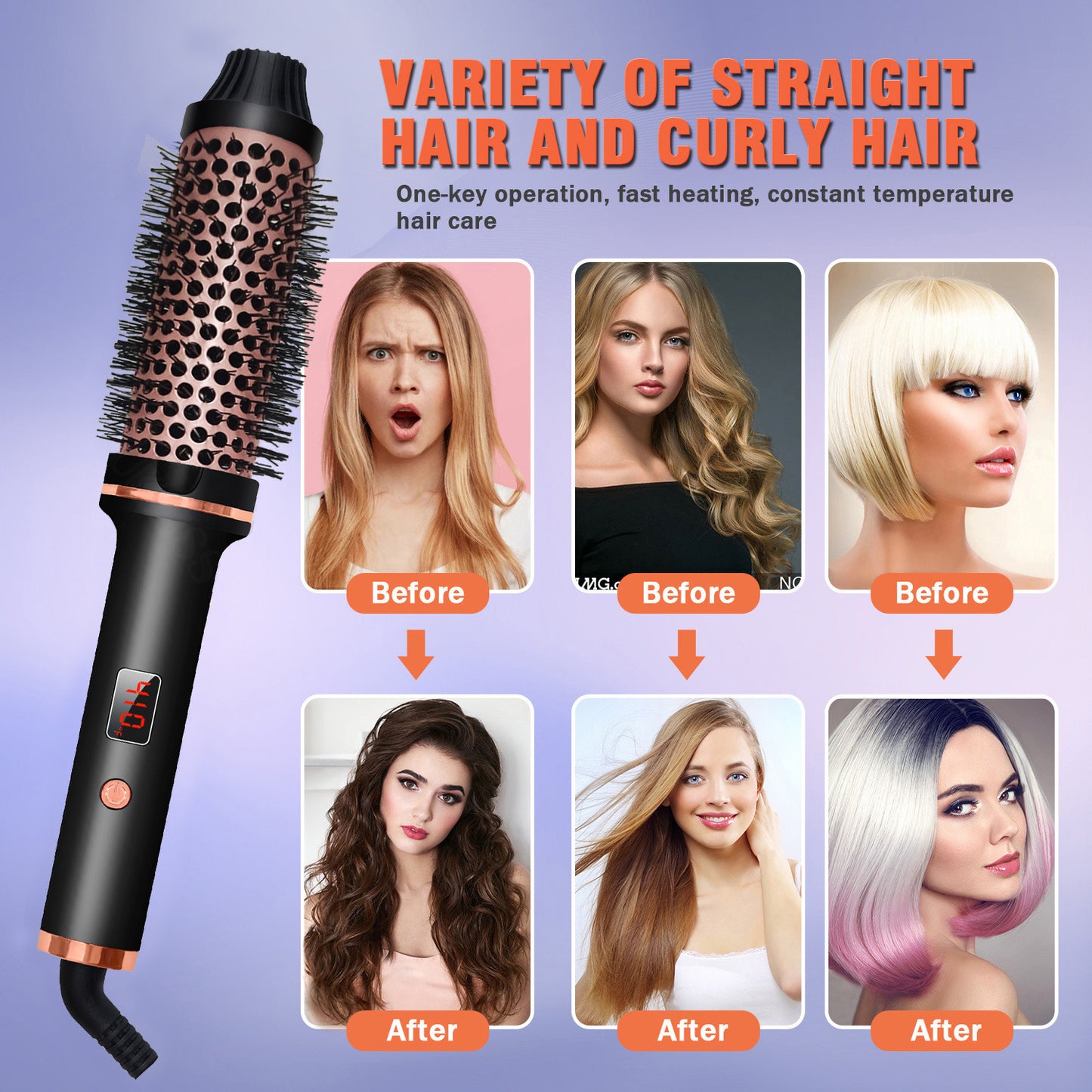 Hair Curler Straight Comb Multifunctional Roller Portable