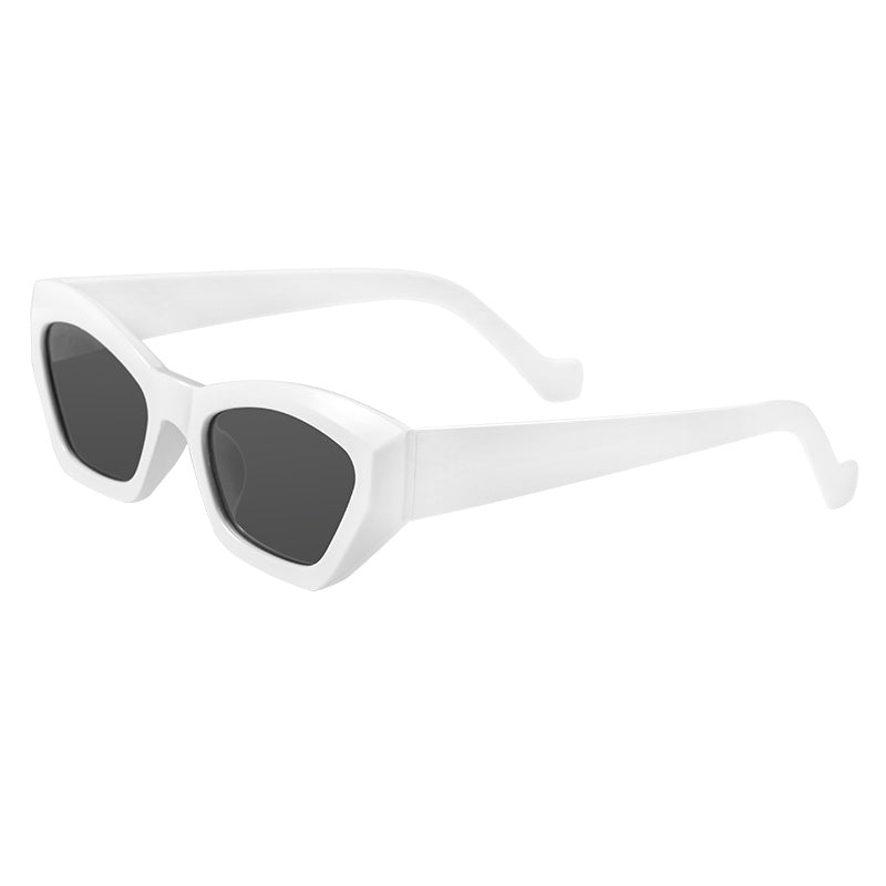 Cat Eye Polygon Sunglasses Female Net Red Jelly Color