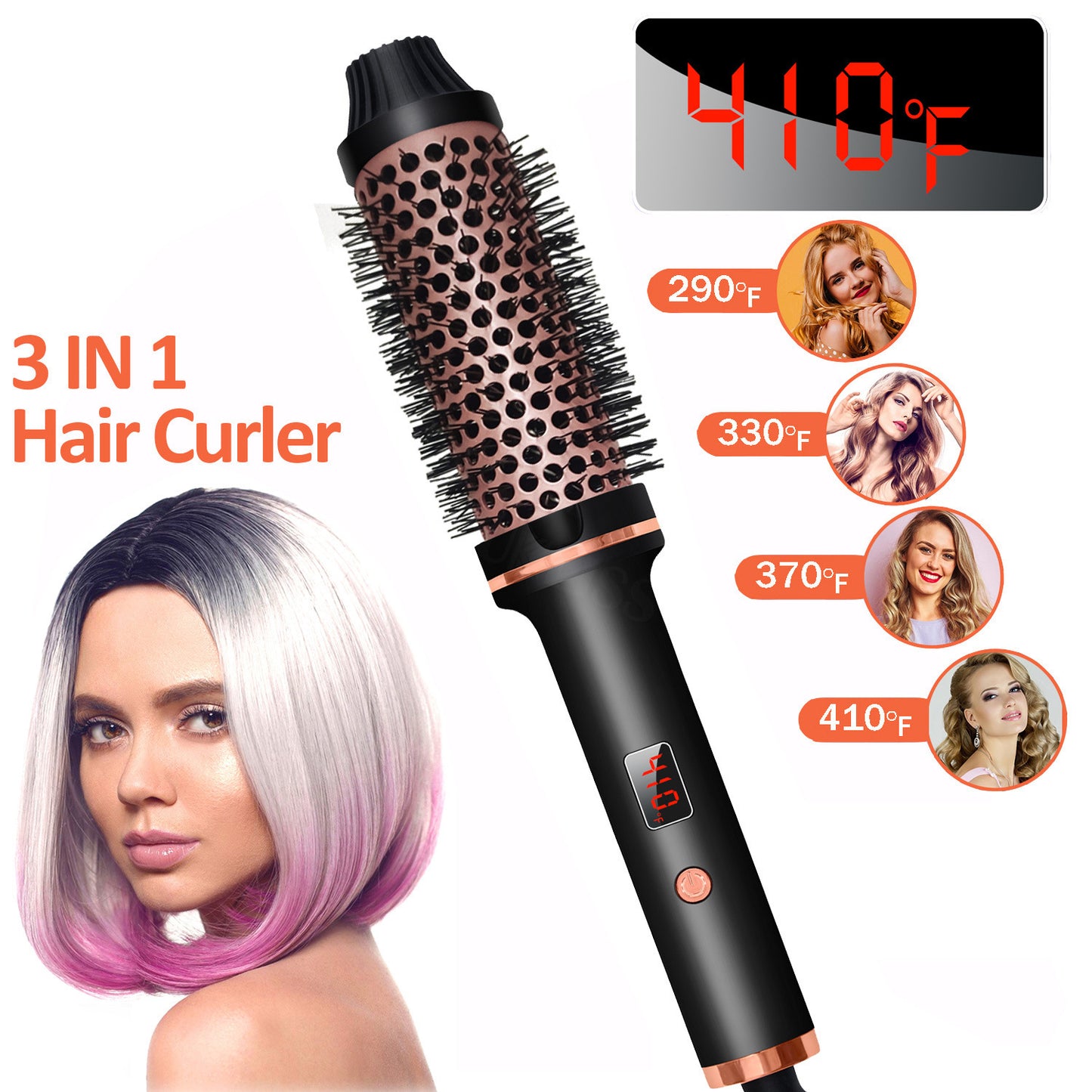 Hair Curler Straight Comb Multifunctional Roller Portable