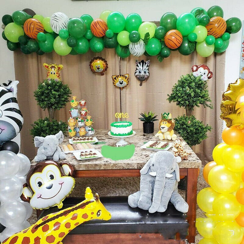 Party Decoration Dark Green Tiger Balloon Set
