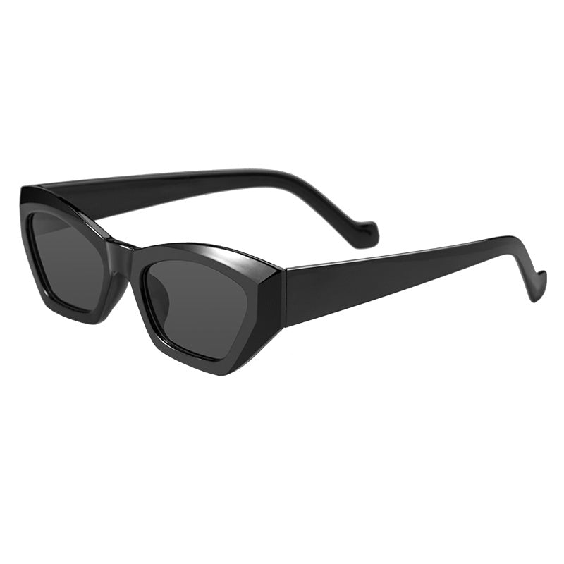 Cat Eye Polygon Sunglasses Female Net Red Jelly Color