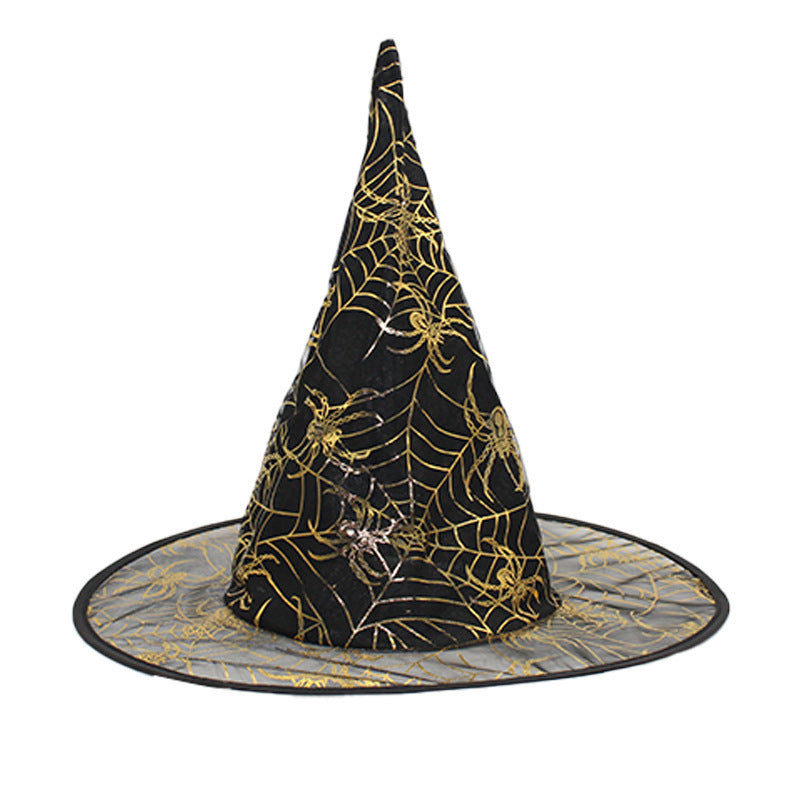 Witch Hat Halloween Black Polyester Ball Up Costume Party