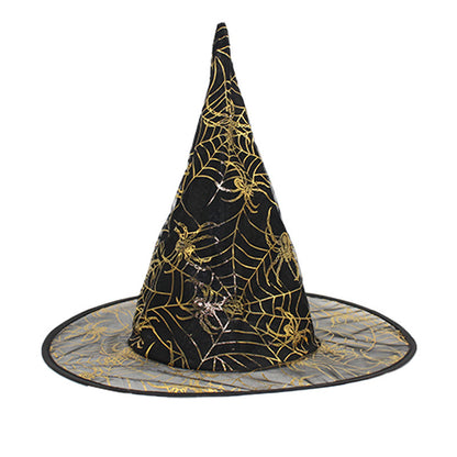 Witch Hat Halloween Black Polyester Ball Up Costume Party